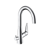 Hansgrohe Talis S keukenkraan 220 met stopkraan v. vaatwasser met hoge draaibare uitloop 110°,150° of 360° chroom SW95073 Hansgrohe Talis S keukenkraan 220 met stopkraan v. vaatwasser met hoge draaibare uitloop 110°,150° of 360° chroom SW95073