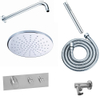 Saniclass Brauer regendoucheset met muurarm en hoofddouche 20cm met staafhanddouche chroom SW96859 Saniclass Brauer regendoucheset met muurarm en hoofddouche 20cm met staafhanddouche chroom SW96859