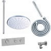 Saniclass Brauer regendoucheset met plafondarm en hoofddouche 20cm met staafhanddouche chroom SW96861 Saniclass Brauer regendoucheset met plafondarm en hoofddouche 20cm met staafhanddouche chroom SW96861