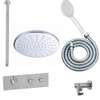 Saniclass Brauer regendoucheset met plafondarm en hoofddouche 20cm met 3 standen handdouche chroom SW96862 Saniclass Brauer regendoucheset met plafondarm en hoofddouche 20cm met 3 standen handdouche chroom SW96862