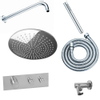 Saniclass Brauer regendoucheset met muurarm en hoofddouche 30cm met staafhanddouche chroom SW96864 Saniclass Brauer regendoucheset met muurarm en hoofddouche 30cm met staafhanddouche chroom SW96864