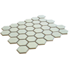 La Mosaic Factory Barcelona carreau mosaïque - 28,2x32,1cm - carrelage mural - Hexagone - Porcelaine Vert Clair Brillant SW104825