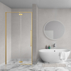 Aqua Vista Oria Linea nisdeur - 130x200cm - incl. montageset - Geborsteld goud SW1244190 Aqua Vista Oria Linea nisdeur - 130x200cm - incl. montageset - Geborsteld goud SW1244190