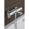 Hotbath Friendo thermostatische badmengkraan met uitloop geborsteld nikkel SW74062 Hotbath Friendo thermostatische badmengkraan met uitloop geborsteld nikkel SW74062
