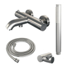 Brauer Brushed Edition Mitigeur thermostatique de bain apparent avec ensemble de douchette nickel brossé PVD SW504132