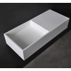 Ideavit Solidplan Lavabo 75x32.5x15cm rectangulaire sans trou pour robinetterie 1 vasque Solid surface blanc SW85944