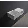Ideavit Solidplan Lavabo 80x41x20cm rectangulaire sans trou pour robinetterie 1 vasque Solid surface blanc SW85943