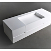 Ideavit Solidpure Lavabo 145x50x40cm rectangulaire sans trou pour robinetterie 1 vasque avec 5 tiroirs Solid surface blanc SW85942 Ideavit Solidpure Lavabo 145x50x40cm rectangulaire sans trou pour robinetterie 1 vasque avec 5 tiroirs Solid surface blanc SW85942
