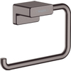 Hansgrohe AddStoris Q closetrolhouder - zonder klep - geborsteld zwart chroom (antraciet) SW651172