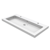 Wiesbaden Kera keramische meubelwastafel 100x46cm 2 kraangaten wit SW102835 Wiesbaden Kera keramische meubelwastafel 100x46cm 2 kraangaten wit SW102835