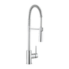 Crosswater Cook Keukenkraan enkele bediening - met flexibele veer uitloop - met handdouche - met bediening - hoogglans chroom SW104492
