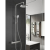 Hotbath Buddy Ensemble de douche pluie - douchette 3 jets - nickel brossé SW18685