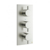Robinet de douche thermostatique encastré Crosswater MPRO vertical 2 robinets d'arrêt en inox brossé SW104211