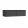H&R Badmeubelen Juice Meuble sous lavabo - 140x45x40cm - angle gauche arrondi - 2 tiroirs - poignée intégrée - anthracite mat SW1110294