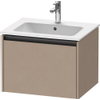 Duravit Ketho.2 Wastafelonderbouwkast - met 1 lade - 61x48x44cm - met greep antraciet - linnen mat SW773055