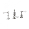 Crosswater Belgravia wastafelkraan witte grepen zonder waste chroom SW104426 Crosswater Belgravia wastafelkraan witte grepen zonder waste chroom SW104426
