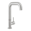 Crosswater Tube mitigeur de cuisine monocommande avec bec plat orientable inox brossé SW104475