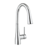 Crosswater Cook Keukenkraan enkele bediening - met flexibele uitloop - met handdouche - met verdekte bediening - hoogglans chroom SW104488