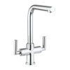 Crosswater Tropic Tweegreeps keukenkraan - met draaibare uitloop - hoogglans chroom SW104507
