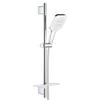 GROHE Vitalio Smaractive 130 Cube ensemble de douche - 60cm - douchette carrée - 3 types de jet - flexible de douche lisse - avec porte-savon - chrome SW705165