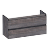 BRAUER Joy Edge wastafelonderkast ondiep 100 2 softclose lades - greeploos - 1 sifon uitsparing - Driftwood SW1200914