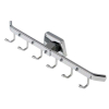 Geesa Standard garderobehaak met 6 haakjes chroom 0650439 Geesa Standard garderobehaak met 6 haakjes chroom 0650439