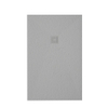 Zeza Grade Receveur de douche - 70x70cm - antidérapant - antibactérien - marbre minéral - carré - perla mat (gris clair) SW1244576