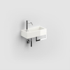 Clou Flush 3 fontein 36x18cm kraangat links met handdoekhouder Mineraalmarmer glanzend wit SW102677 Clou Flush 3 fontein 36x18cm kraangat links met handdoekhouder Mineraalmarmer glanzend wit SW102677