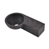 Wiesbaden Raw lavabo droit rond 40x23x10 cm pierre dure adoucie SW106364