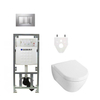 Villeroy en Boch Subway 2.0 DirectFlush toiletset softclose met Geberit reservoir en bedieningsplaat mat chroom sigma30 wit SW106377 Villeroy en Boch Subway 2.0 DirectFlush toiletset softclose met Geberit reservoir en bedieningsplaat mat chroom sigma30 wit SW106377
