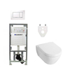 Villeroy en Boch Subway 2.0 DirectFlush toiletset softclose met Geberit reservoir en bedieningsplaat wit chroom sigma30 wit SW106379 Villeroy en Boch Subway 2.0 DirectFlush toiletset softclose met Geberit reservoir en bedieningsplaat wit chroom sigma30 wit SW106379