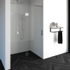 Saniclass Create douchedeur 130x200cm 2-delig profielloos met antikalk en 8mm veiligheidsglas chroom glans SW223827 Saniclass Create douchedeur 130x200cm 2-delig profielloos met antikalk en 8mm veiligheidsglas chroom glans SW223827