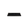 H&R Badmeubelen Djazz Wastafel - 81x45.5x4cm - 0 kraangaten - keramiek zwart mat SW235611