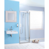 Simpsons Supreme douchecabine 80x90x185cm helder glas zilver frame SW107366 Simpsons Supreme douchecabine 80x90x185cm helder glas zilver frame SW107366