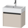 Duravit Ketho.2 Wastafelonderbouwkast - met 1 lade - 58.4x39x44cm - met greep antraciet - taupe mat SW772808