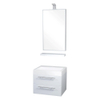 Differnz Force58 set de meuble de salle de bain 58x49x48cm MDF 1 trou pour robinet avec miroir Blanc SW21872 Differnz Force58 set de meuble de salle de bain 58x49x48cm MDF 1 trou pour robinet avec miroir Blanc SW21872