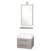 Differnz Force58 set de meuble de salle de bain 58x49x48cm MDF 1 trou pour robinet avec miroir Chêne SW21873 Differnz Force58 set de meuble de salle de bain 58x49x48cm MDF 1 trou pour robinet avec miroir Chêne SW21873