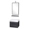 Differnz Force58 set de meuble de salle de bain 58x49x48cm MDF 1 trou pour robinet avec miroir Chêne/Gris SW21874 Differnz Force58 set de meuble de salle de bain 58x49x48cm MDF 1 trou pour robinet avec miroir Chêne/Gris SW21874