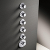 Hotbath Mate High Flow Mitigeur thermostatique - 5 robinets d'arrêt - inclus élément encastré - nickel brossé SW74351