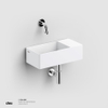 Clou New Flush 3 Lave-main avec trou de robinet perçable aluite blanc mat SW106245