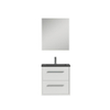 Tiger Boston Meuble salle de bains 60x62x45cm avec 1 trou 2 tiroirs softclose montage droite et gauche avec miroir bois blanc brillant SW106750 Tiger Boston Meuble salle de bains 60x62x45cm avec 1 trou 2 tiroirs softclose montage droite et gauche avec miroir bois blanc brillant SW106750