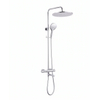 Fortifura Calvi Regendoucheset - thermostatisch - 30cm hoofddouche - gladde slang - ronde handdouche - draaibare baduitloop - chroom SW1592496