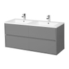 Adema Bella badmeubelset 119x45.5x55cm greeploos zonder spiegel met overloop mat grijs SW108341