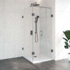 BRAUER Create Complete Cabine de douche sans profilé - carré en trois parties - battante - 90x90cm - Gunmetal brossé SW723874