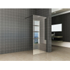Wiesbaden Safety inloopdouche 90x200cm met 10mm helder NANO coating glas zwart profiel SW108637