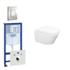 Wiesbaden Vesta Rimfree toiletset bestaande uit inbouwreservoir, toiletpot met softclose toiletzitting en bedieningsplaat mat chroom SW110948 Wiesbaden Vesta Rimfree toiletset bestaande uit inbouwreservoir, toiletpot met softclose toiletzitting en bedieningsplaat mat chroom SW110948