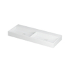 Ink United wastafel - 120x45x11cm - 2 wasbakken - zonder kraangat - mat wit SW207360