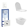 Wiesbaden Vesta Spoelrandloos toiletset bestaande uit inbouwreservoir, toiletpot met softclose en quickrelease toiletzitting en bedieningsplaat wit SW110956 Wiesbaden Vesta Spoelrandloos toiletset bestaande uit inbouwreservoir, toiletpot met softclose en quickrelease toiletzitting en bedieningsplaat wit SW110956