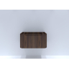 H&R badmeubelen Juice Meuble sous vasque - 80x45x40cm - coins arrondis - 1 tiroir - poignée intégrée - chêne foncé SW867531