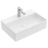 Villeroy & boch Memento 2.0 opzet wastafel 60x42cm met kraangat met overloop ceramic+ concrete SW156564 Villeroy & boch Memento 2.0 opzet wastafel 60x42cm met kraangat met overloop ceramic+ concrete SW156564